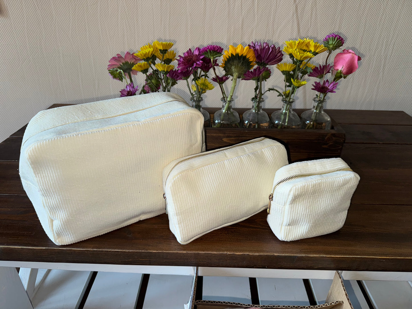 3 Piece Makeup Bag Set