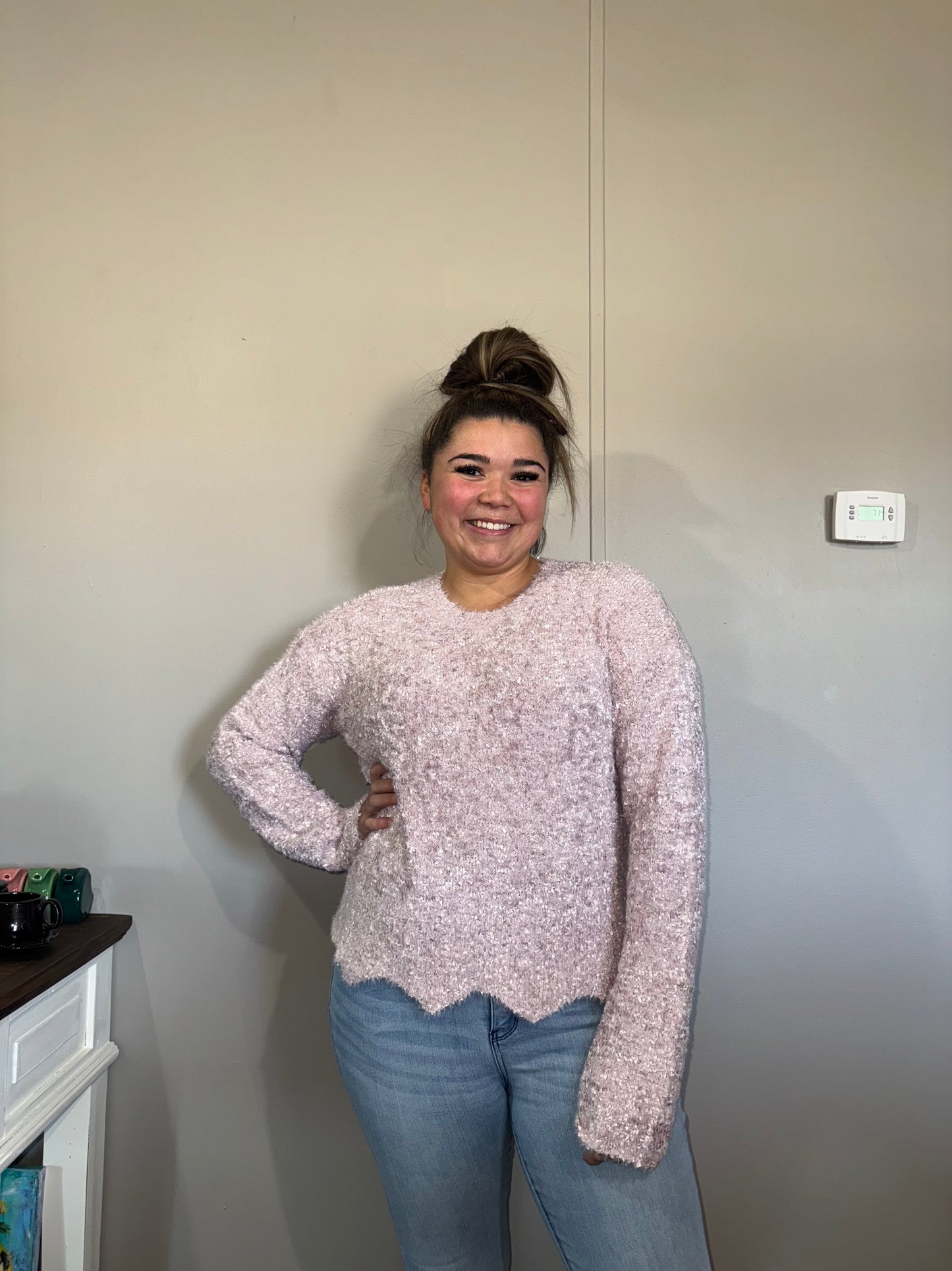Lavender Shark Bite Sweater