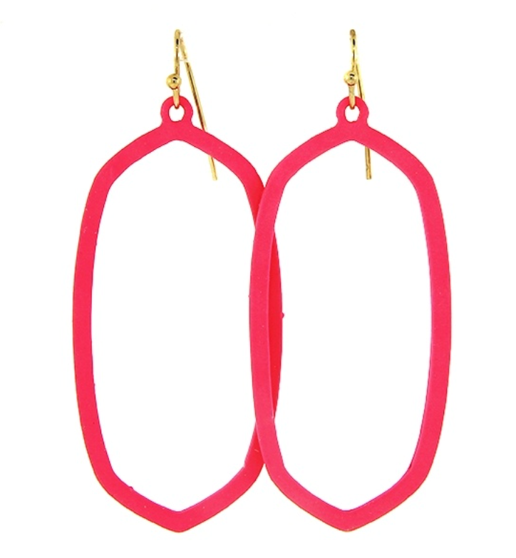 Matte Hot Pink Dangles
