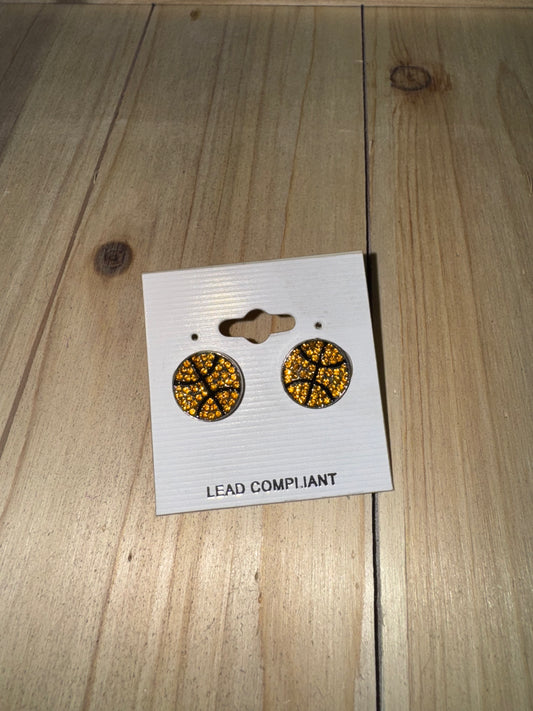 Rhinestone Basketball Studs